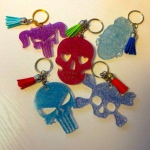 Handmade Skull Keychain